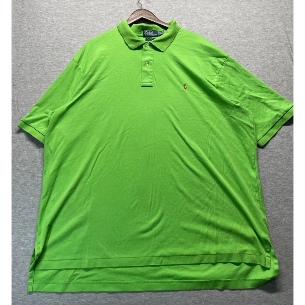 Polo Ralph Lauren Pima Soft Touch Polo Shirt Men Tall 3XL Lime Green Golf Tennis